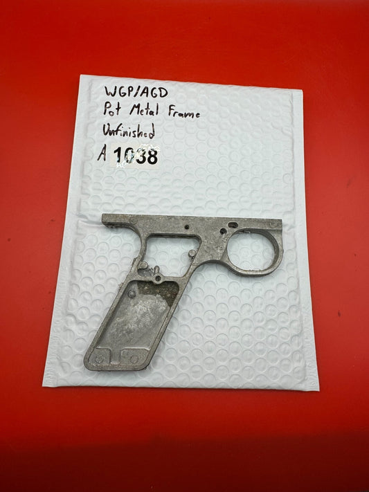WGP/AGD Pot Metal Paintball Marker Frame Unfinished - used paintball grip frame - raw / unfinished pot metal