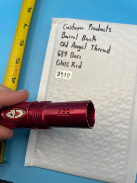 Custom Products Barrel Back Old Angel Thread 689 Bore Gloss Red