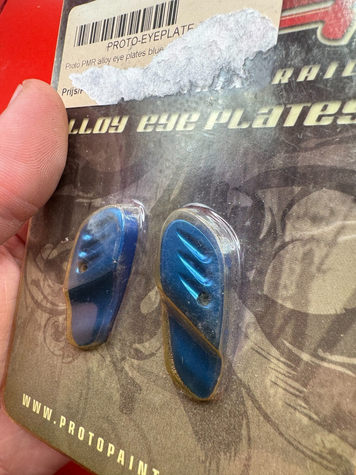 Dye/Proto PMR Alloy Eye Covers NOS-Blue - used paintball eye covers - blue anno