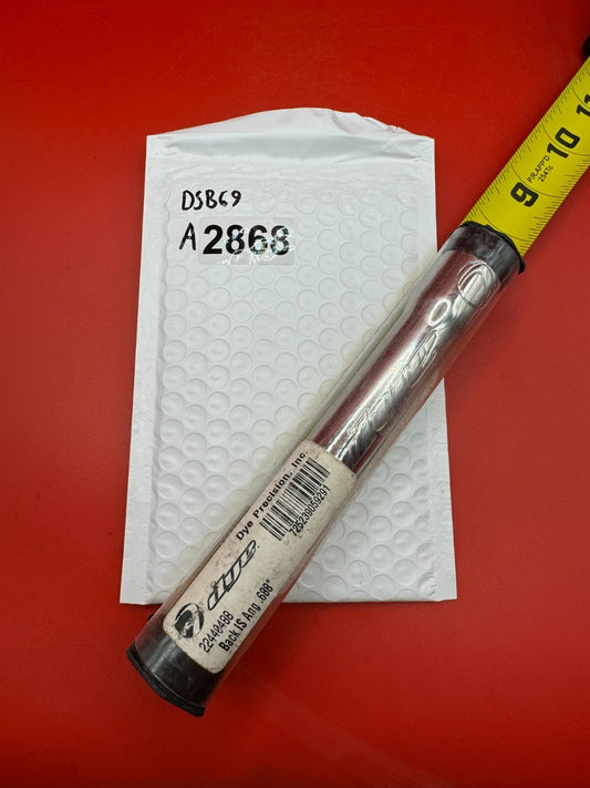 Angel Dye Back .688 Stainless Steel - used paintball barrel back - red anno/silver chrome