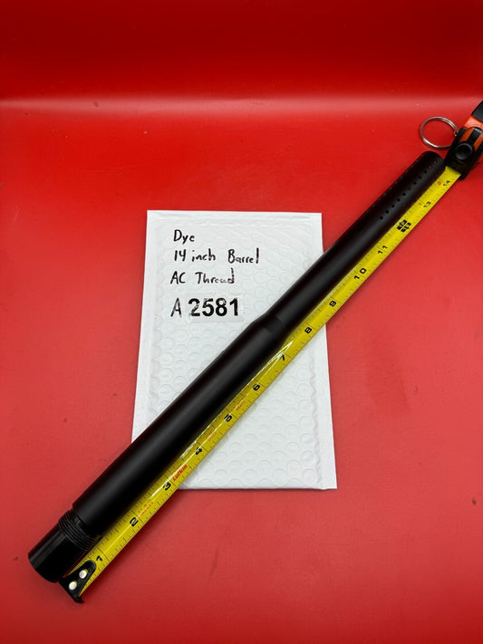 Dye 14 inch Barrel AC Thread - used paintball barrel - black