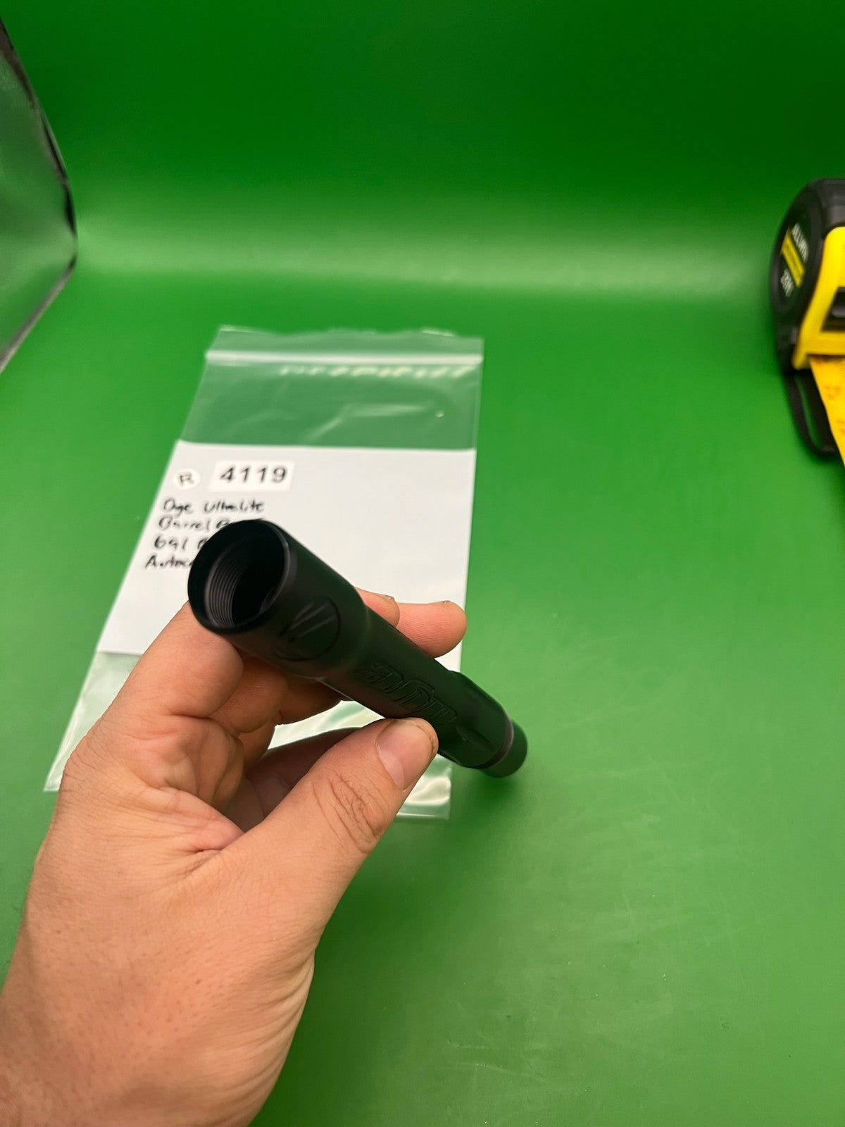 Dye Ultralite Barrel Back 691 Bore Autococker Thread Black