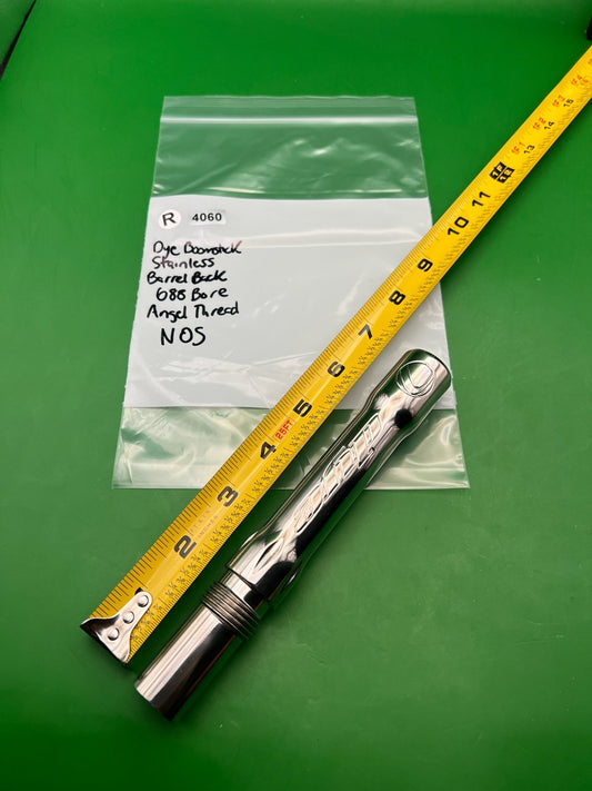 Dye Boomstick Stainless Barrel Back 688 Bore Angel Thread NOS Silver