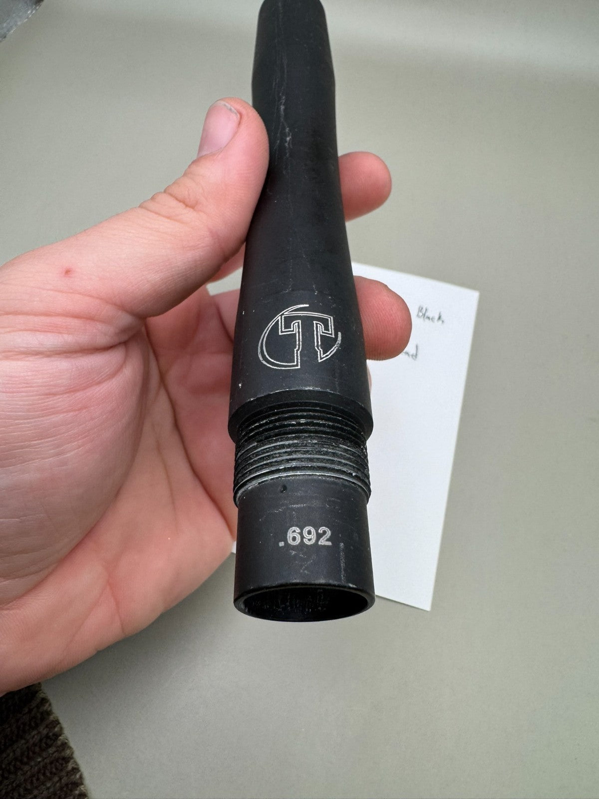 Tipmann Paintball Barrel Back-Matte Black 692 Bore A5/ Crossover Thread