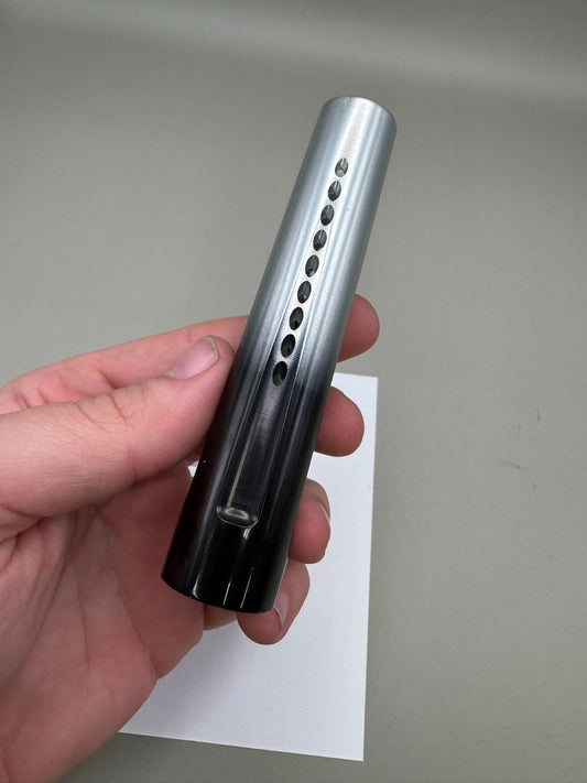 Evil PB Pipe Paintball Barrel Tip-Black/Silver 10 inch
