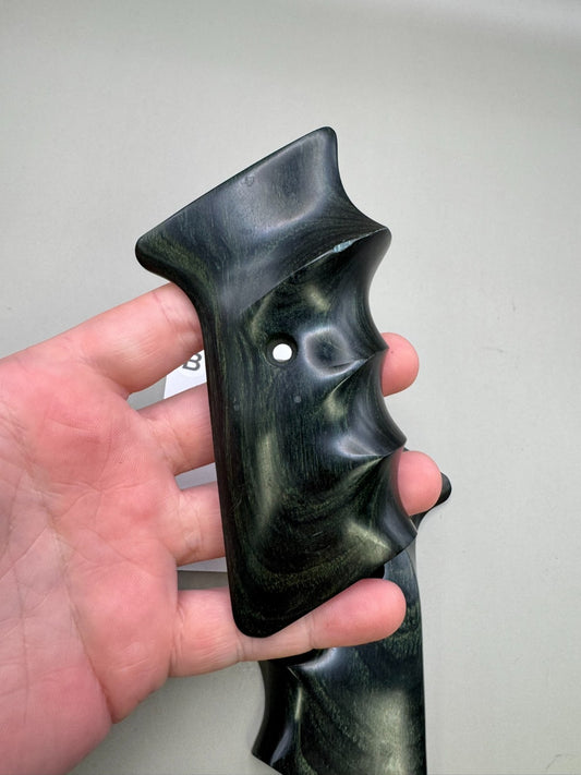 Vintage PB 1911/45 Style Wood Split Grips "You Know What To Do"-Gloss Black