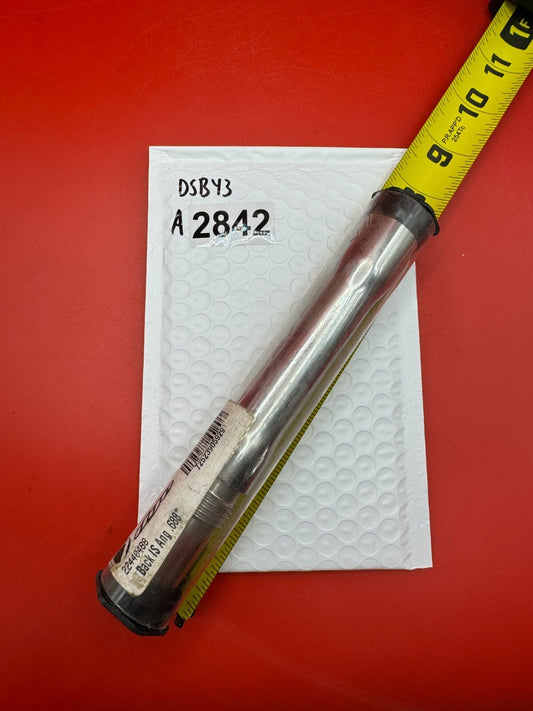 Dye SS Angel Threaded .688 Paintball Barrel Back - Silver - used paintball barrel back - silver/red anno