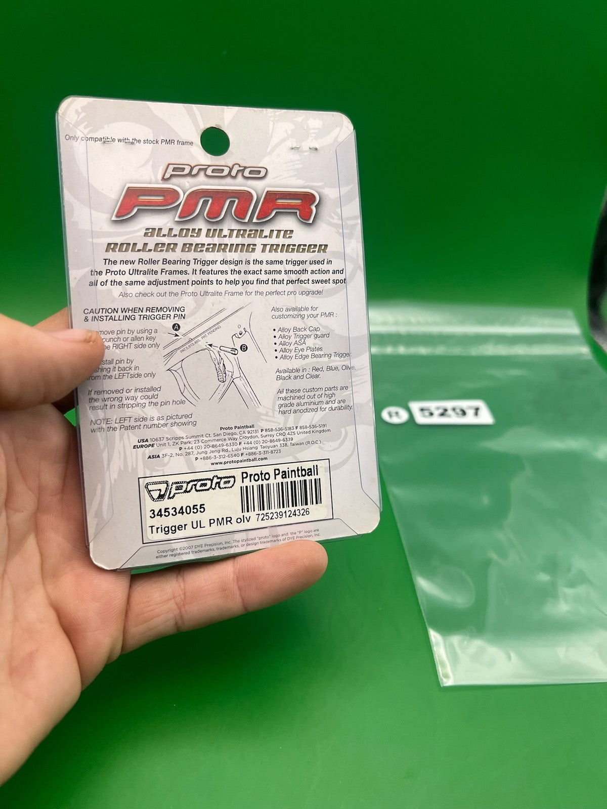 Proto PMR Alloy Ultralite Roller Bearing Trigger Olive