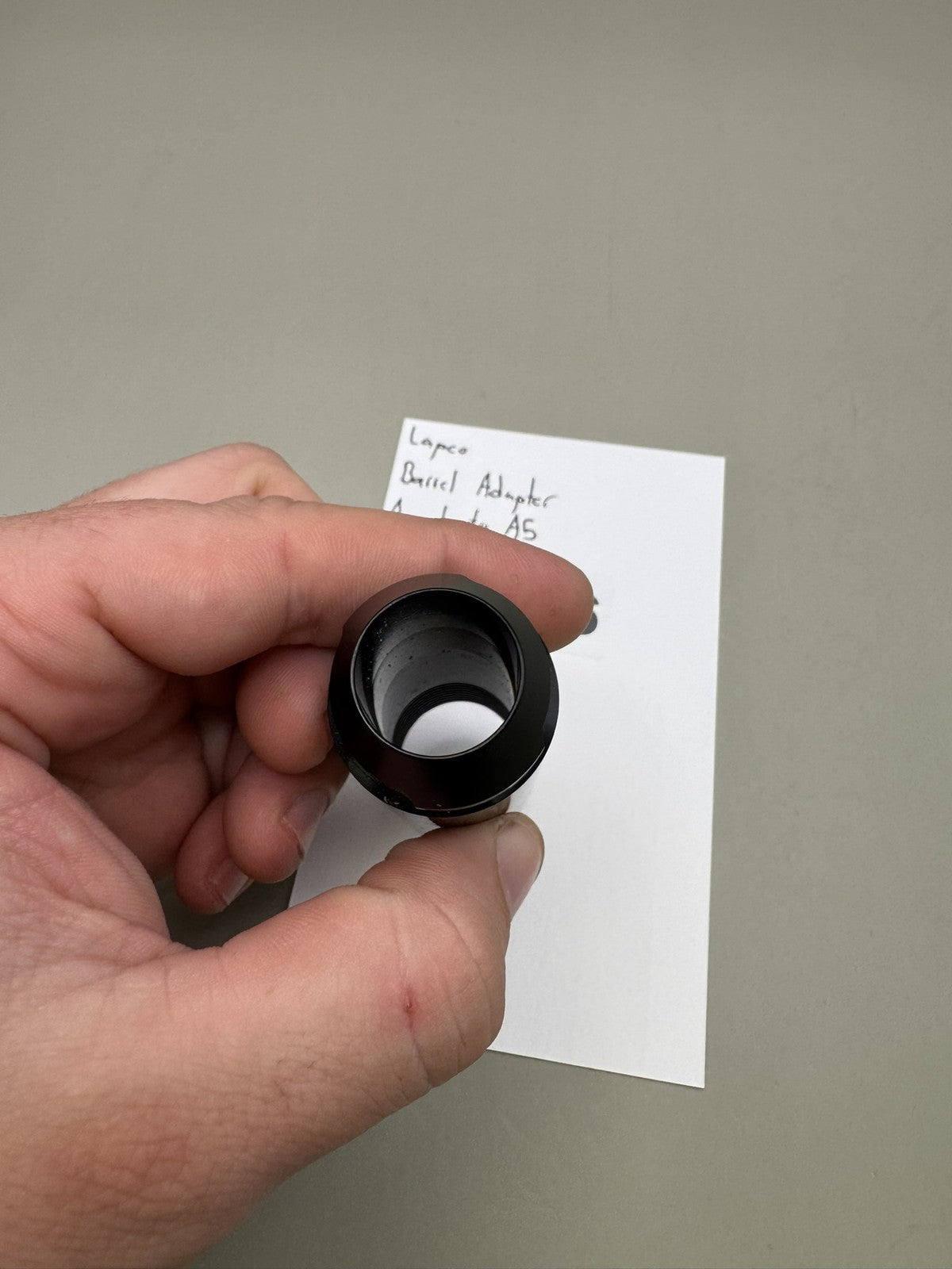 Lapco Paintball Barrel Adapter Angel to A5 Black