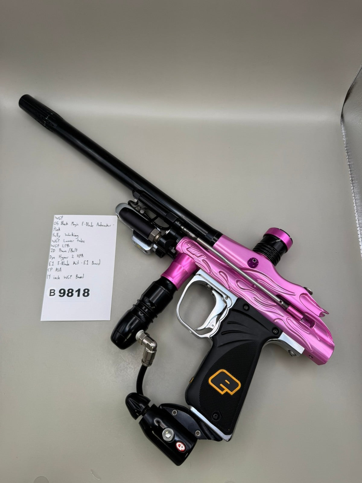 WGP 05 Black Magic E-Blade Autococker - Pink - Paintball Marker Fully Working