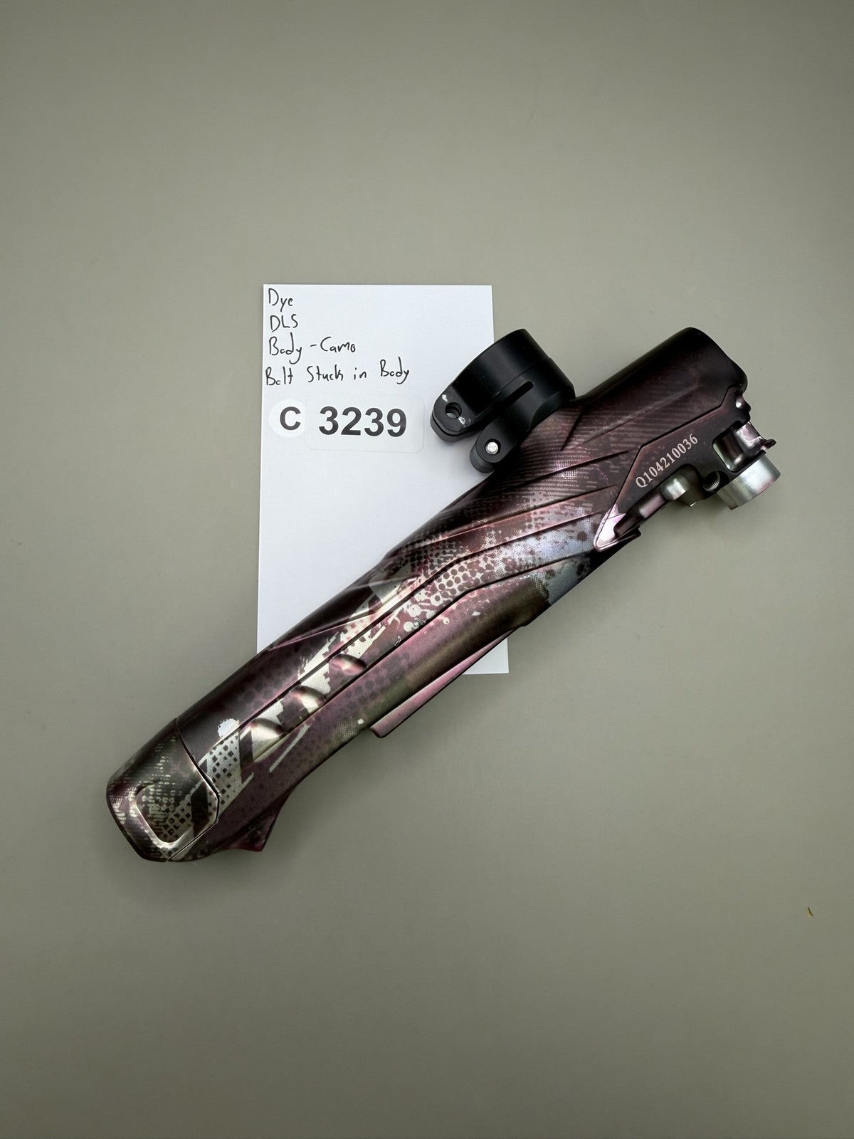 Dye DLS Body Camo Paintball Marker Body - Bolt Stuck in Body