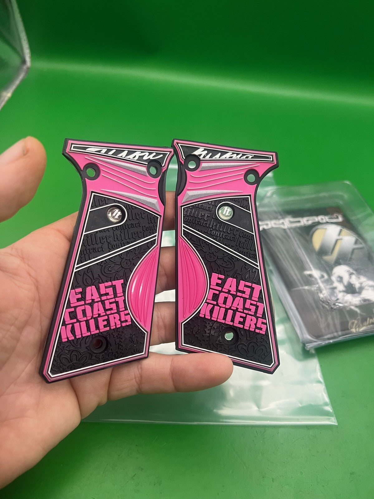 Planet Eclipse Ego Hybrid Grip Panels Pink Black East Coast Killers
