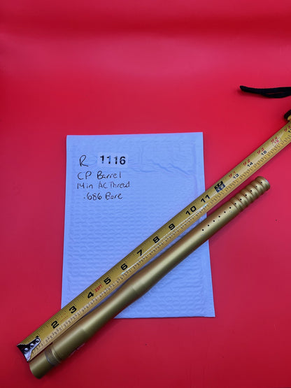 Custom Products CP 14in Autococker Thread .686 Bore Barrel Gold