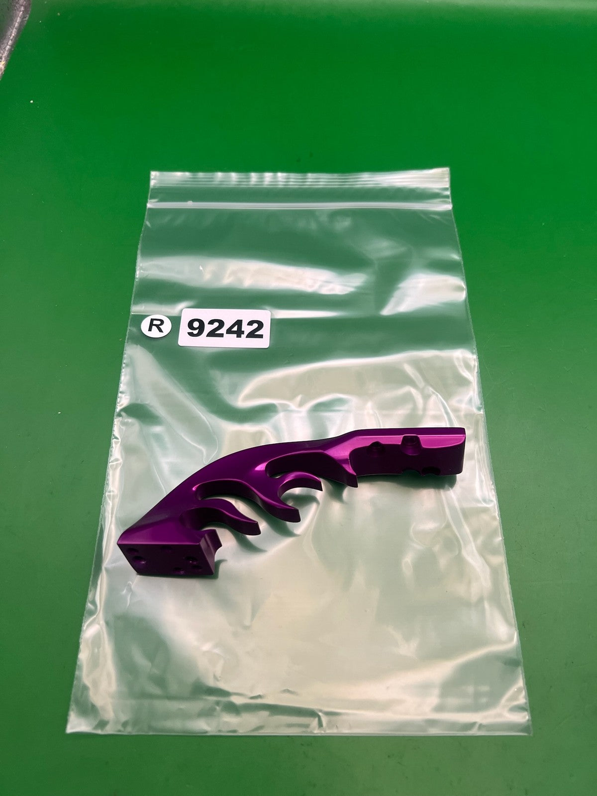 CP Custom Products Flame Drop Forward Purple Anodized Spyder Dovetail Mount