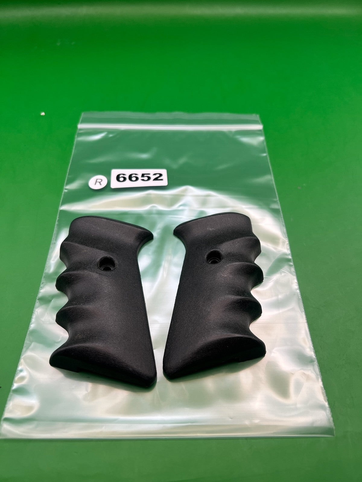 Grooved 45* Single Hole Autococker Grips - used paintball grip panels - black