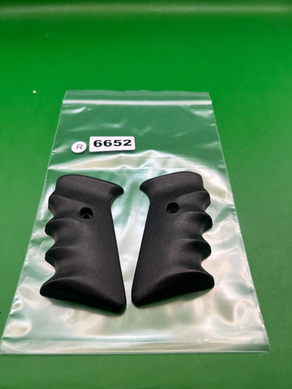 Grooved 45* Single Hole Autococker Grips - used paintball grip panels - black