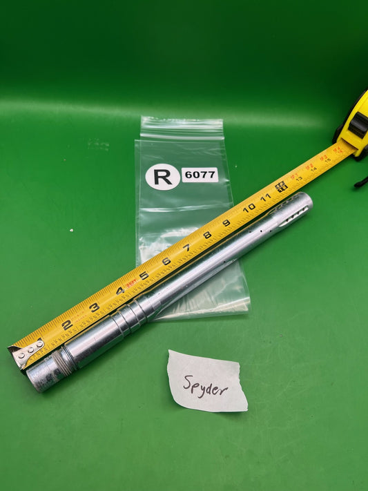 Spyder Barrel 12" .689 Silver Aluminum One Piece - used paintball barrel - silver
