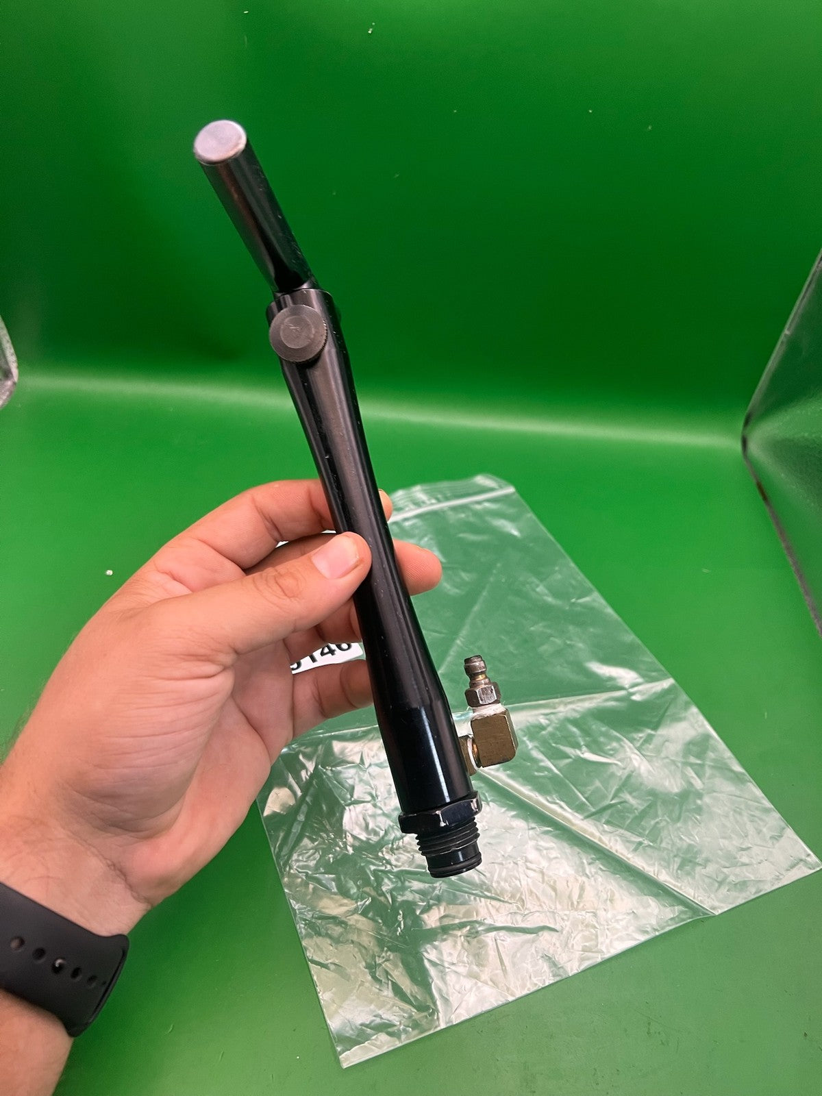 Gas Through Adjustable Paintball Stock Black T-Handle CO2 HPA Pump