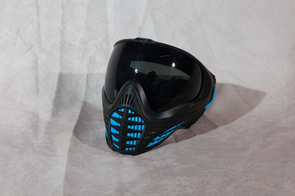 Virtue VIO Paintball Mask Black Cyan Blue With 2 Extra Visors Goggle Bundle