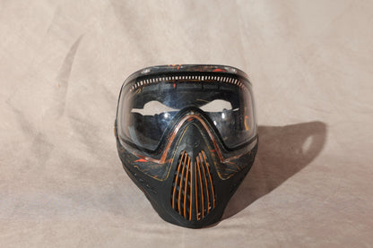 Dye I4 Paintball Mask Goggle Black Orange Thermal Lens Full Face Protection