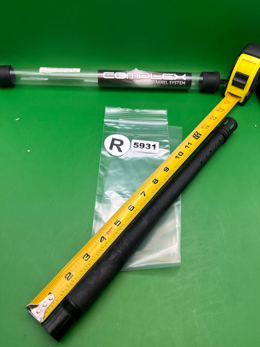 Autococker Complex Barrel System Barrel Back 14" .695 Black - used paintball barrel back - black