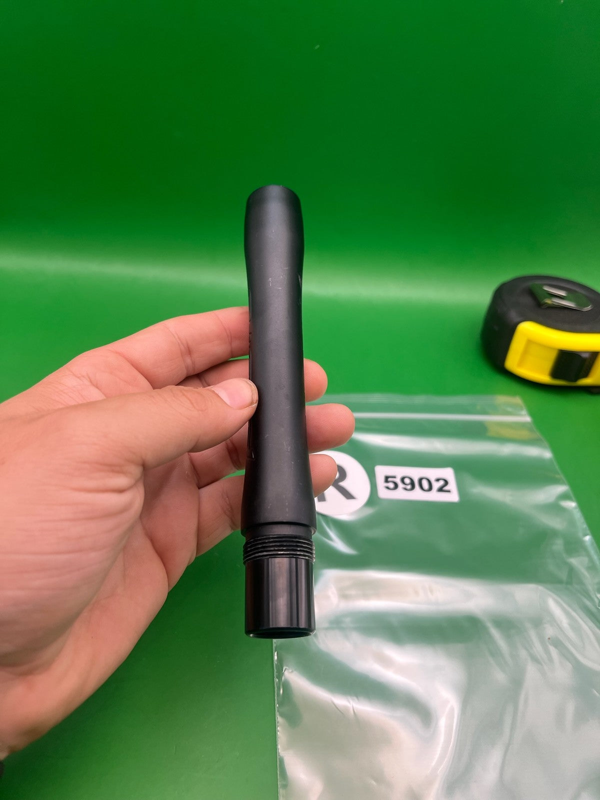 Proto Paintball Barrel Back 5" .685 Black Autococker Threads - used paintball barrel back - black