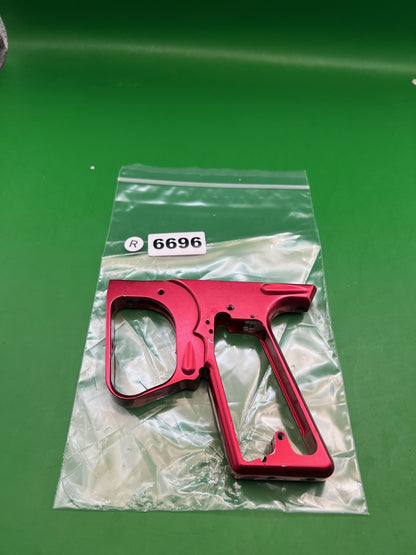 Red Smart Parts Shocker SFT Frame - used paintball trigger frame - red anno
