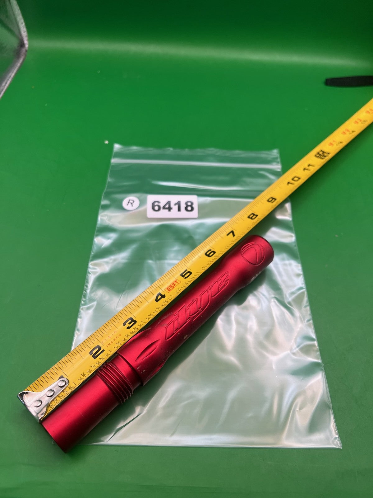 Dye Ultralite Barrel Back Red .692 Bore Angel Threaded - used paintball barrel back - red anno