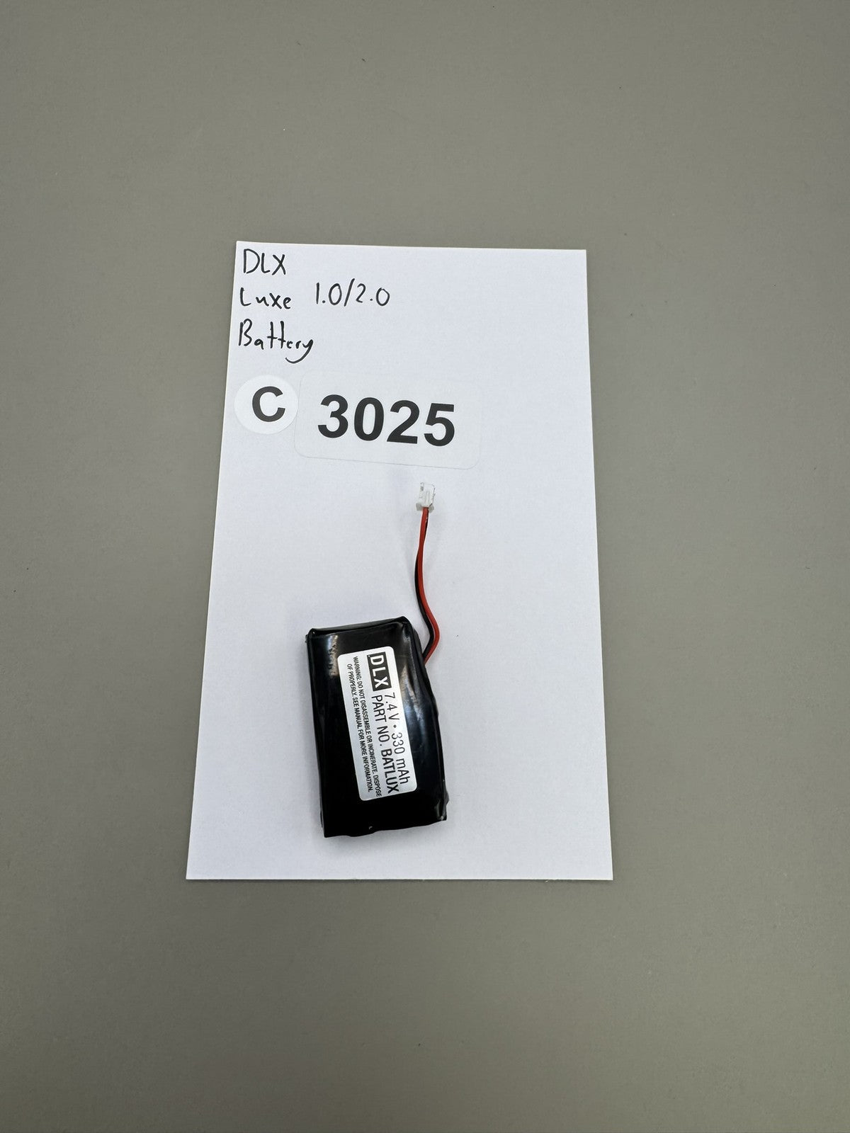 DLX Luxe 1.0/2.0 Battery 7.4V 330mAh Paintball Marker Part