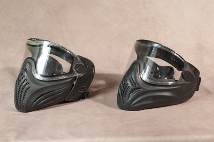 Paintball Mask Lot of 2 Empire Helix Black Full Face Goggles Clear Lens Used
