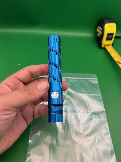Smart Parts Freak Barrel Tip 12 Inch Blue Ported Teardrop Aluminum