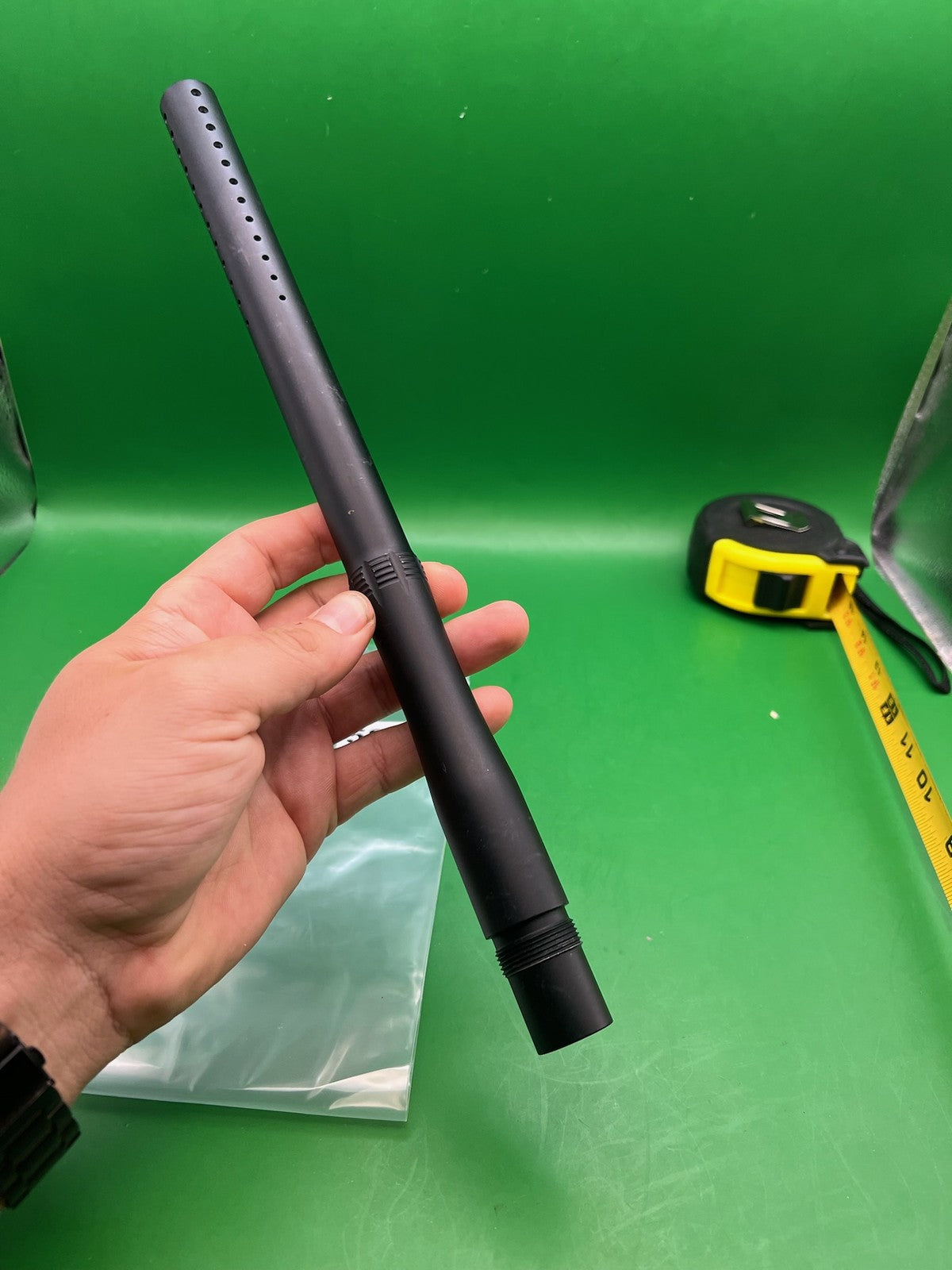 Autococker CP Custom Products One Piece Barrel 14" Black - used paintball barrel - black