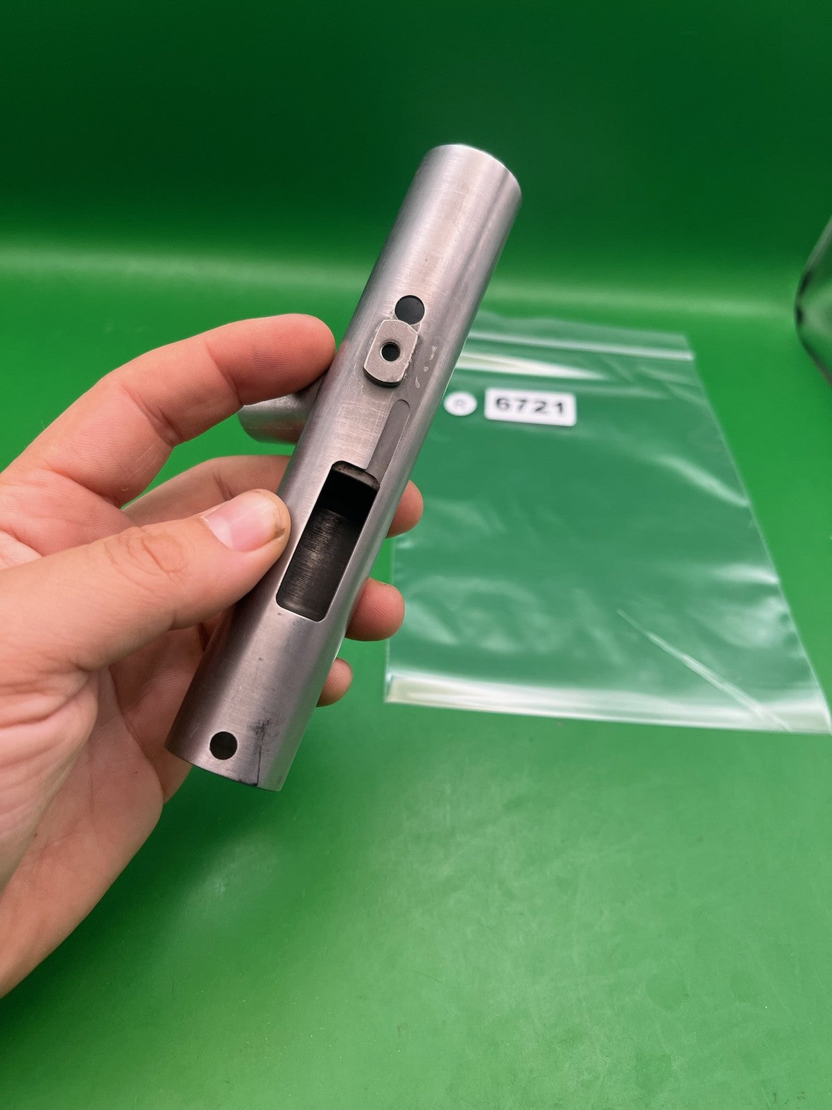Automag Body - used paintball valve body - raw aluminum / stainless