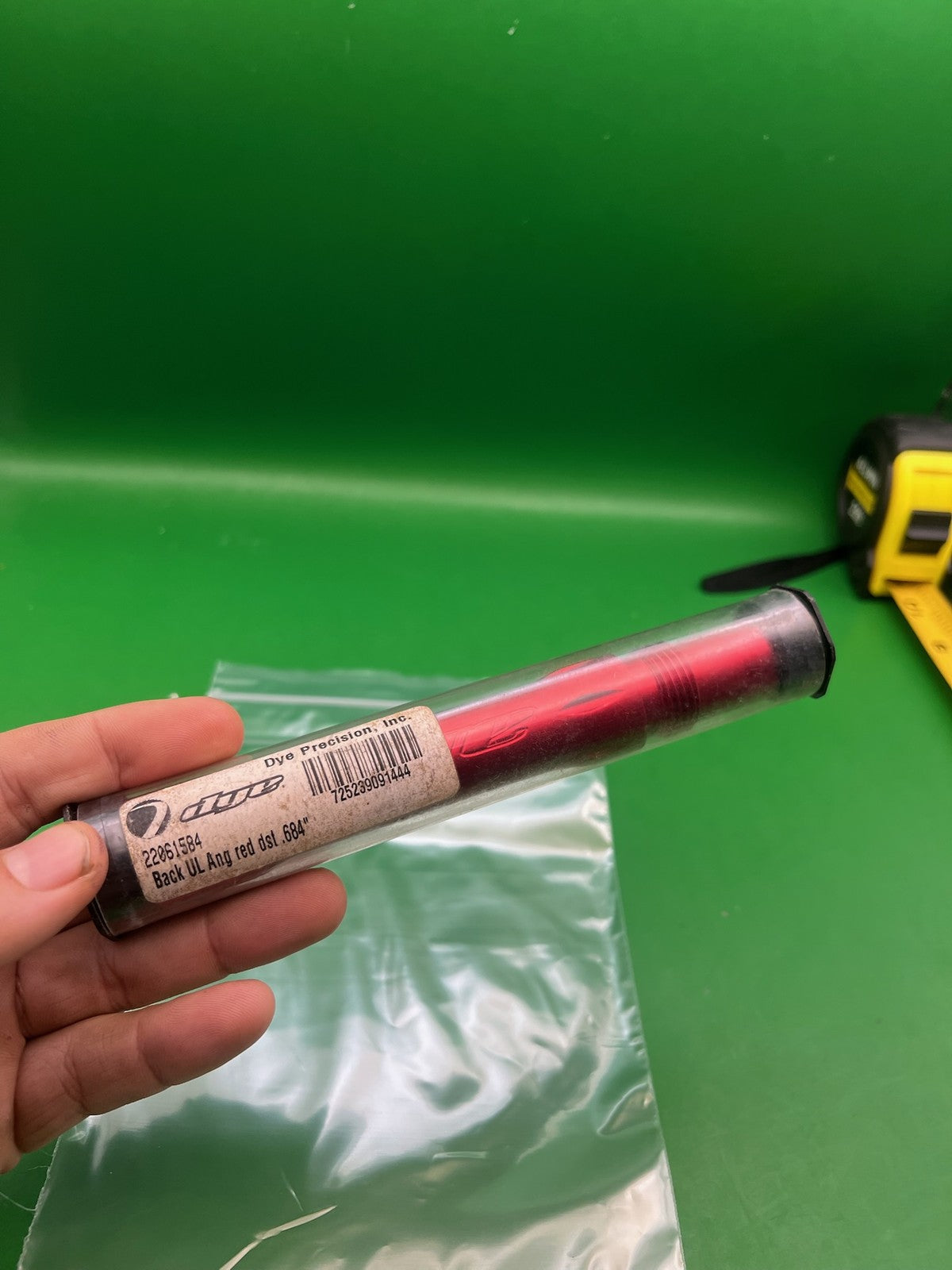 Dye Ultralite Barrel Back Red .692 Bore Angel Threaded - used paintball barrel back - red anno