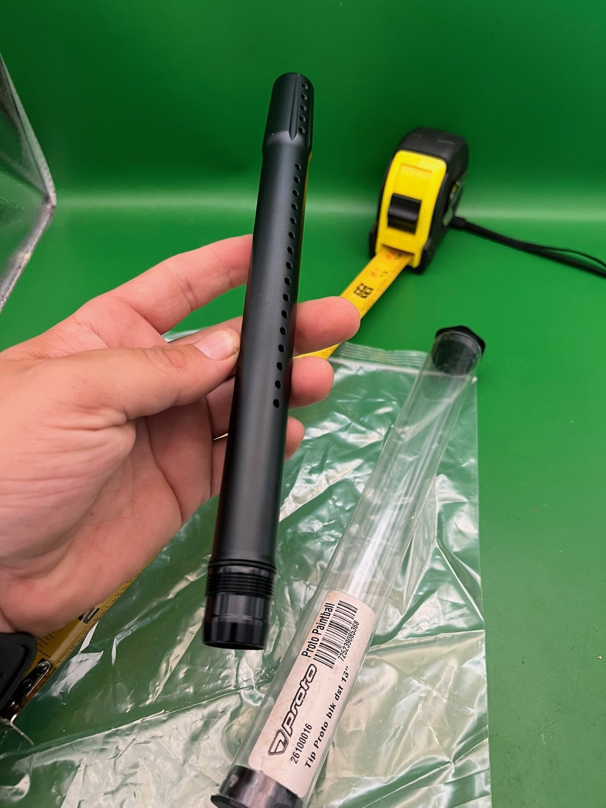Proto Paintball 14" Barrel Tip Black Aluminum Ported