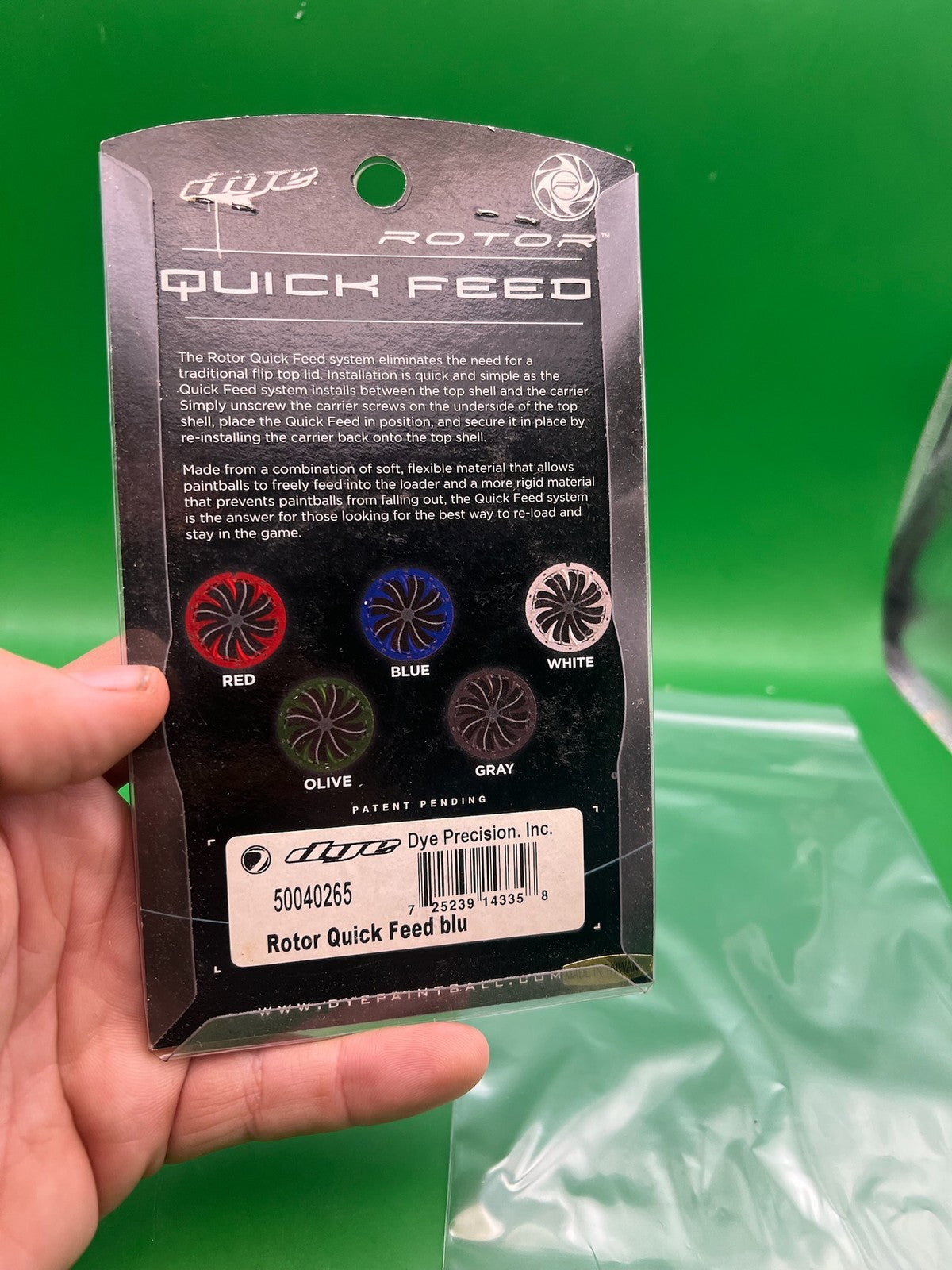 Dye Rotor Quick Feed Speed Feed Lid Blue Speedfeed Hopper Loader