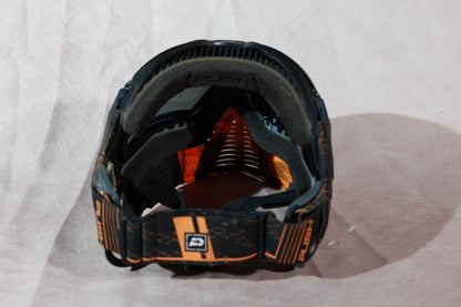 Push Paintball Mask Orange Black With Retevis Two Way Radio Set Case Bundle