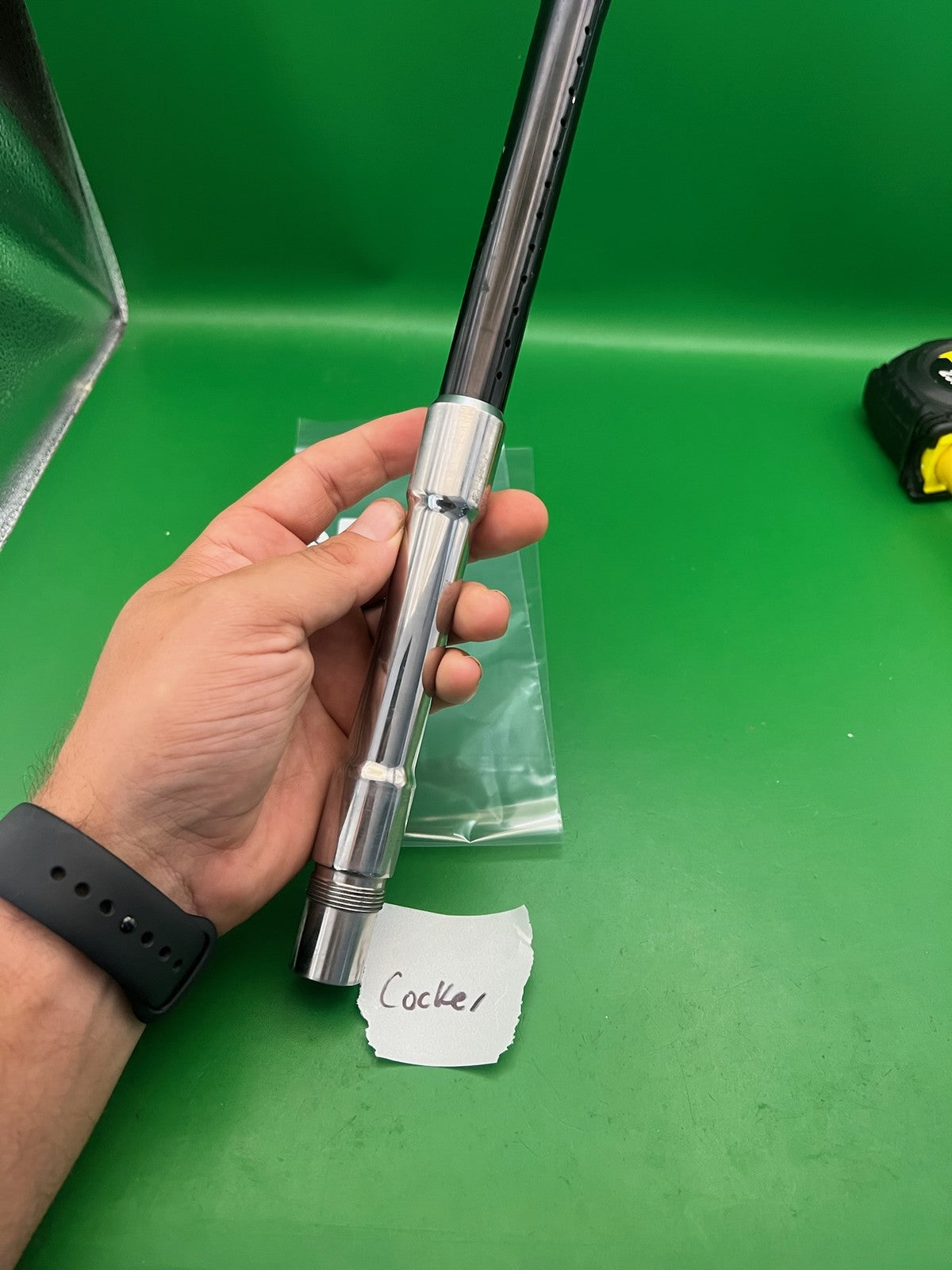 Dye Boomstick 14" Barrel .687 Bore Autococker AC Thread Silver Black Tip