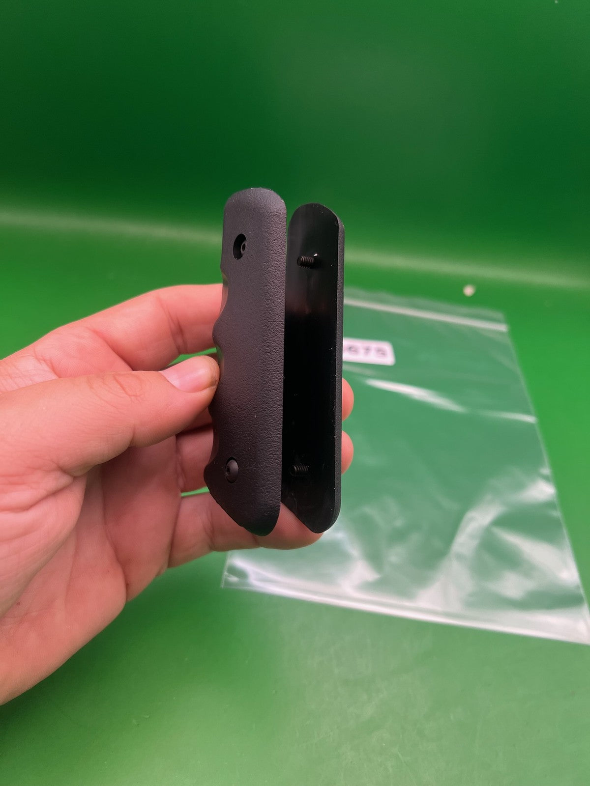 45* Grooved Autococker Grips - used paintball grip panel - black