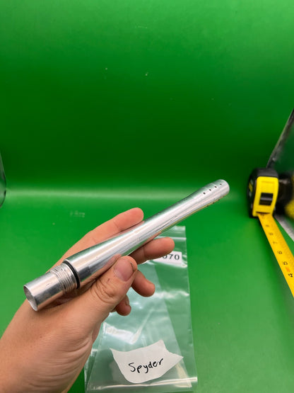 Spyder One-Piece Barrel 10" .688 Silver - used paintball barrel - silver