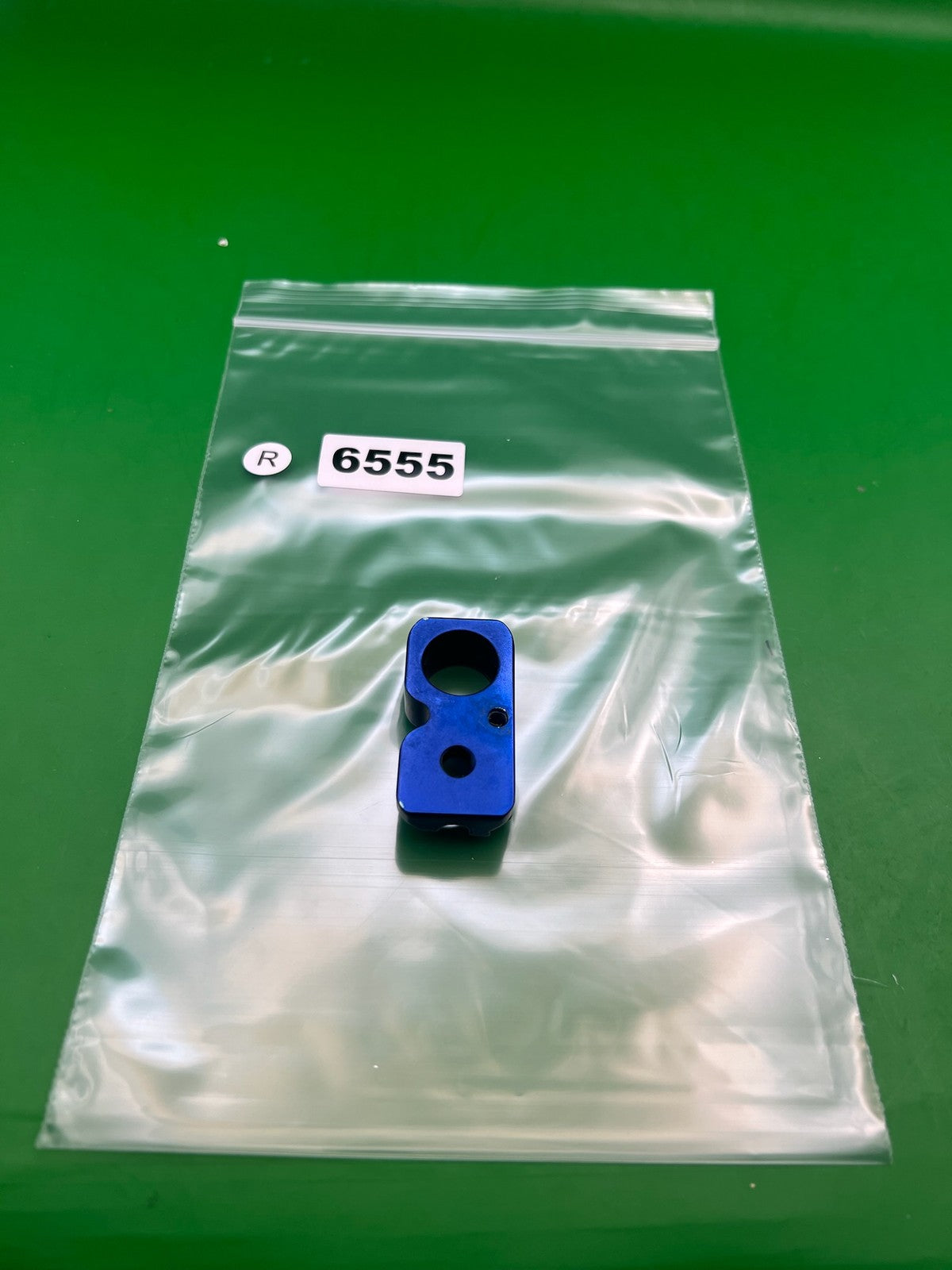 Blue Back Block Autococker - used paintball back block - blue anno