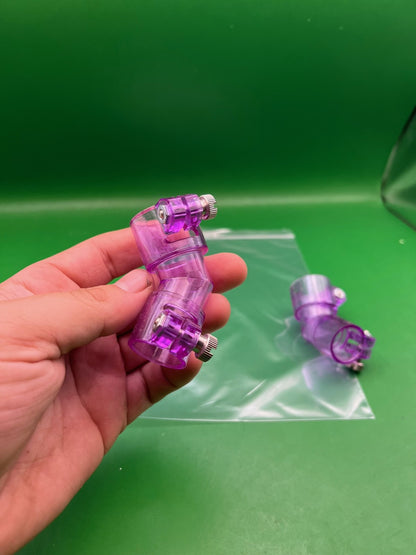 32 DegreesClassic Feedneck Elbow Purple Lot of 2 - used paintball feedneck elbow - purple