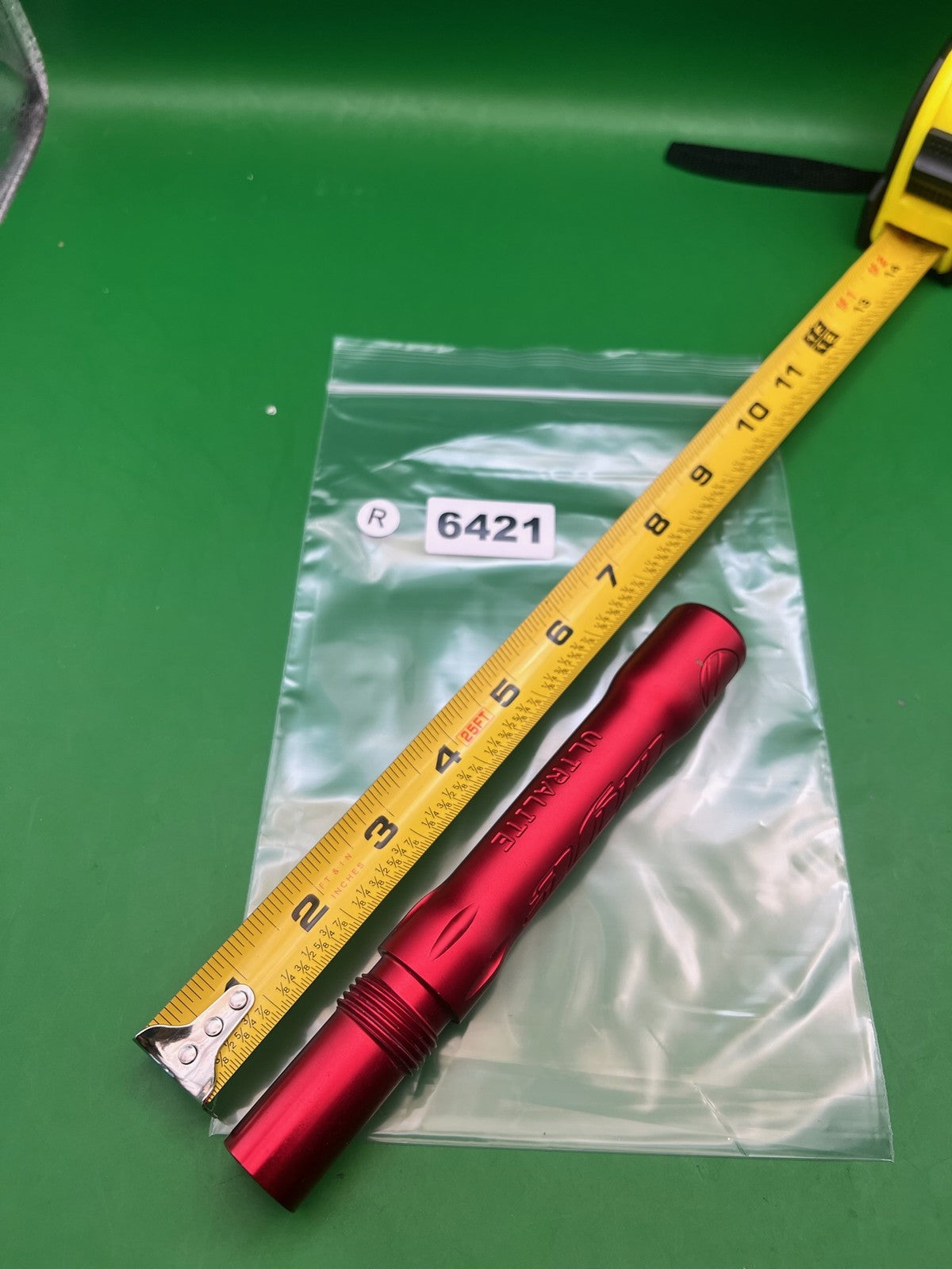 Dye Ultralite Barrel Back Red Angel Threaded - used paintball barrel back - red anno