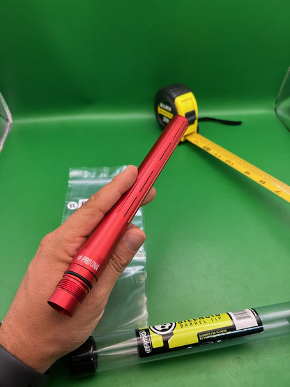 Infamous Silencio FXL 14" Barrel Tip Gloss Red Aluminum Paintball