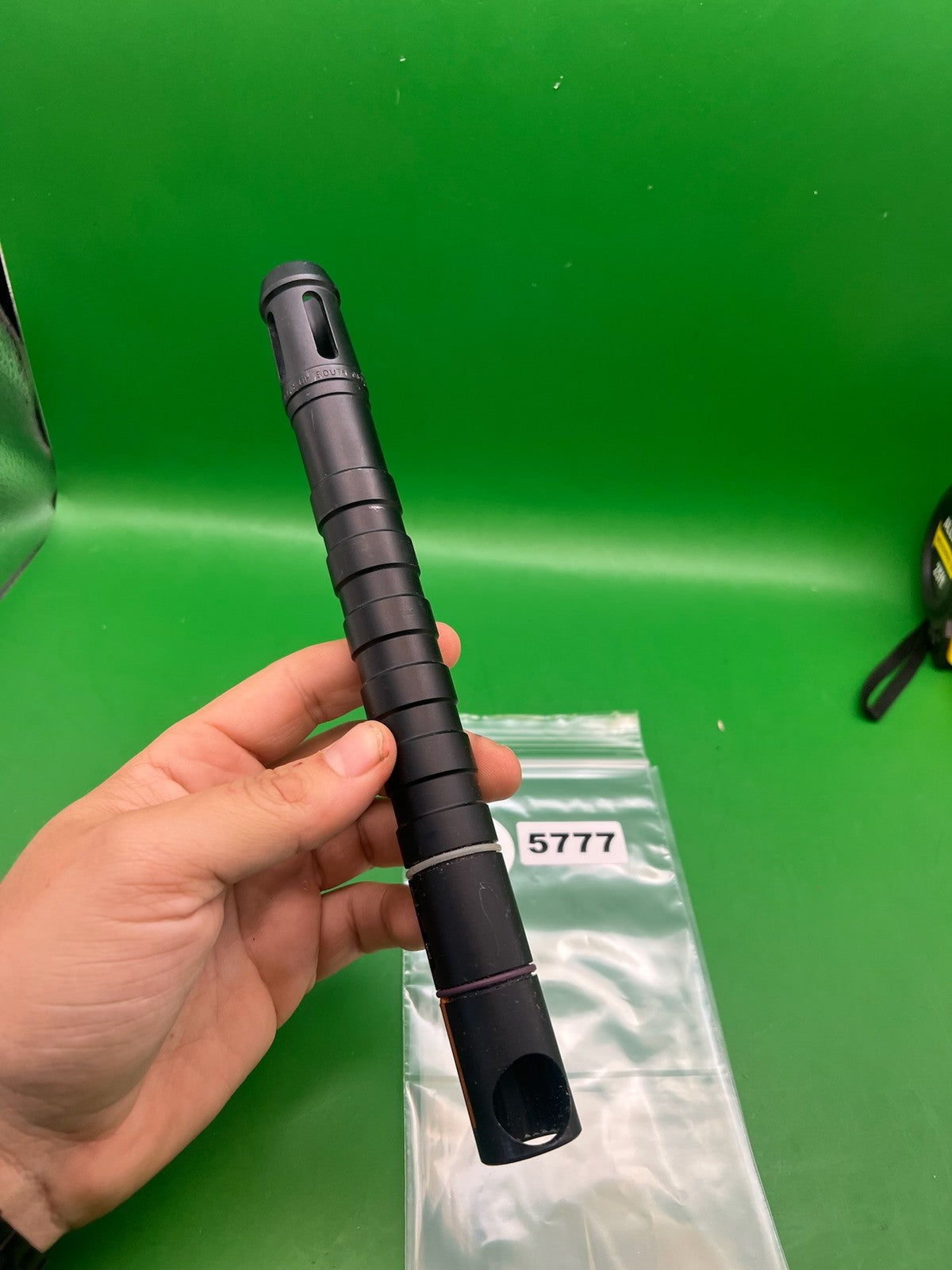 PTP Armson Automag  Barrel Back 10" .693 Black - used paintball barrel back - black