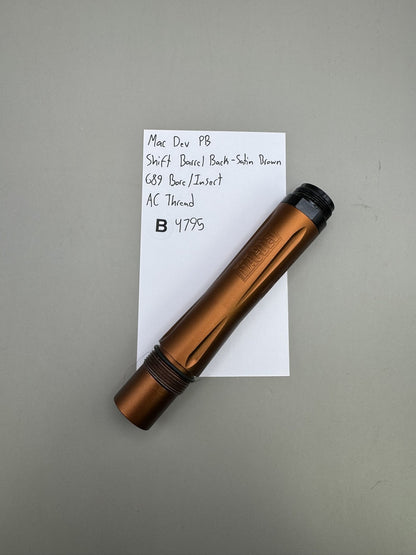 Mac Dev PB Shift Barrel Back-Satin Brown 689 Bore/Insert AC Thread