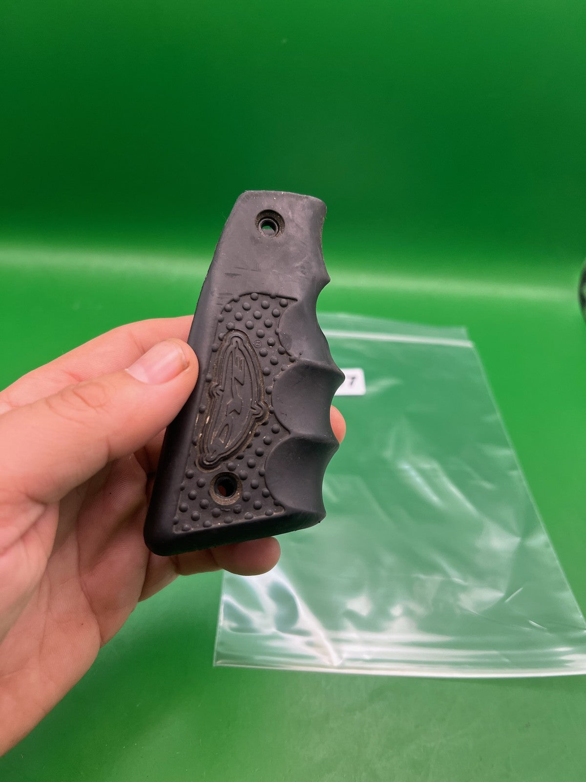 45* Grooved Autococker Grips - used paintball grip panel - black