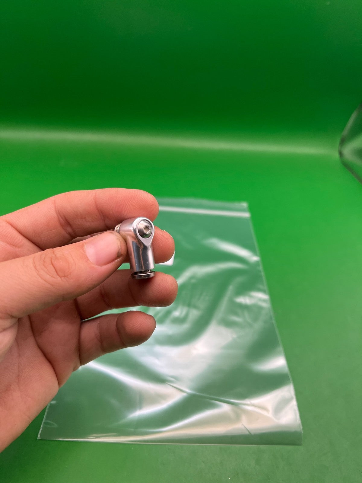 Chrome CCM Fitting - used paintball elbow fitting - chrome