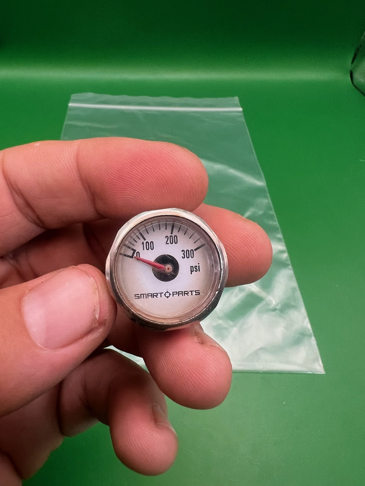 Smart Parts 0-300 PSI Mini Pressure Gauge Chrome ION Shocker SFT