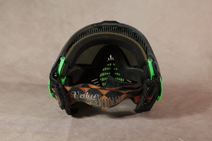 Virtue VIO Paintball Mask Black Green Smoke Lens Full Face Goggle